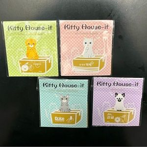 New Mini Kitty Cat Box House Sticky Notes Set